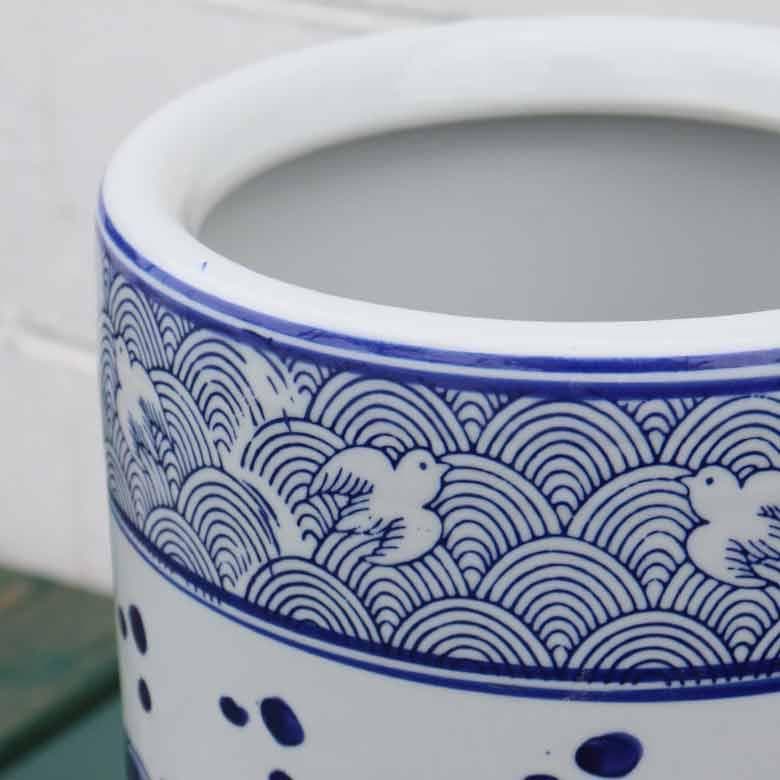 傘立て アンブレラスタンド 陶器製 兎 うさぎ アジアン レトロ シノワズリ