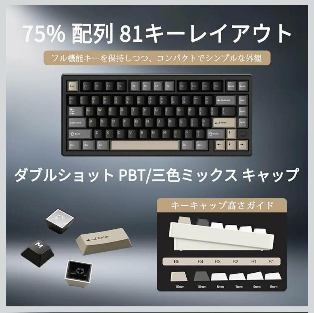 WOBKEY Rainy 75 メカニカルキーボード　ブラック