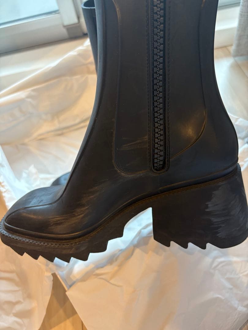 Chloé ブラック レインブーツ　36