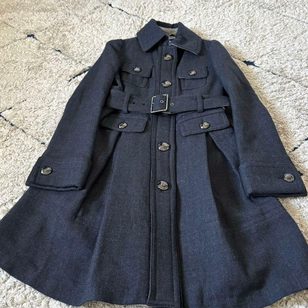 【希少✨】極美品！バーバリーブルーレーベル　トレンチコート　ウール　メタルボタン
