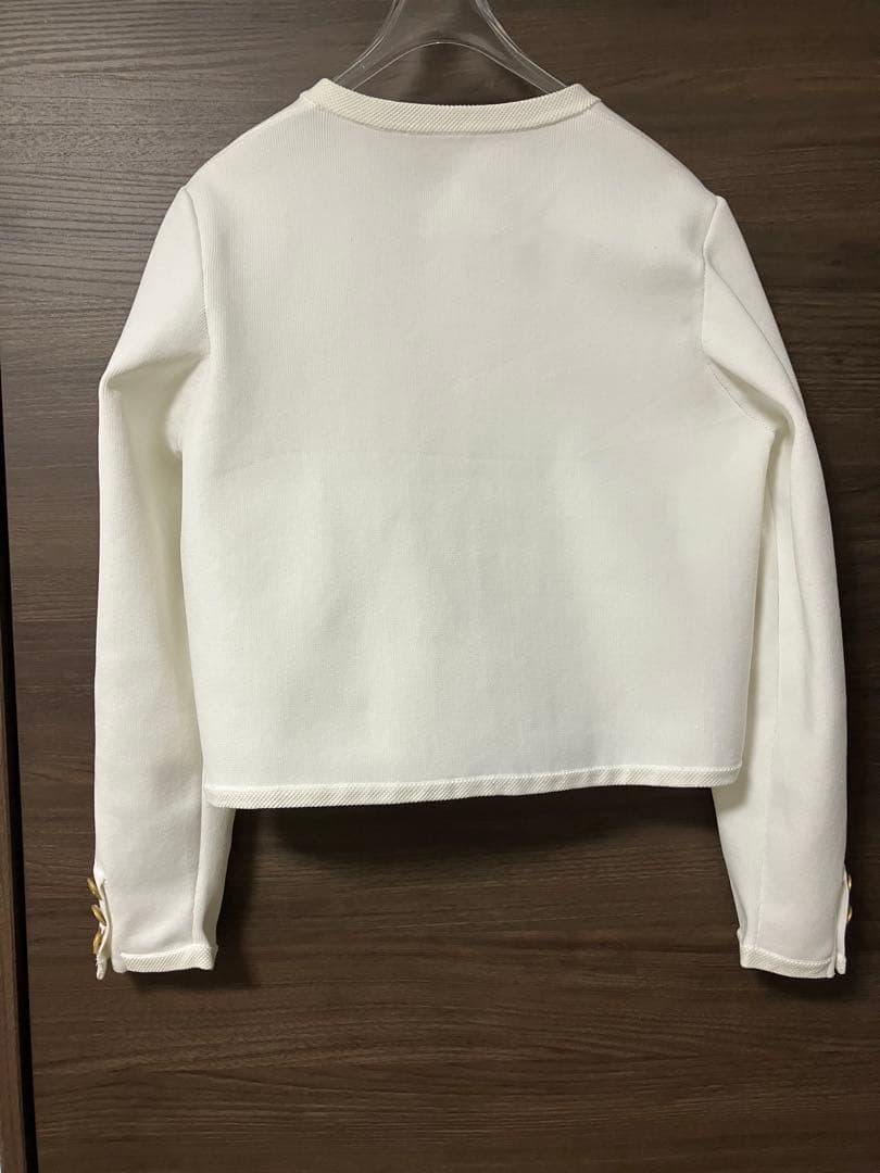 CELFORDセルフォード♪パイピングデザイン総針カーディガン OWHT