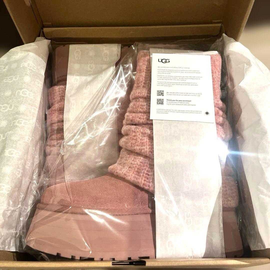 【海外限定】ugg ピンク　ミニディッパー　レッグウォーマー　ラッピング付き