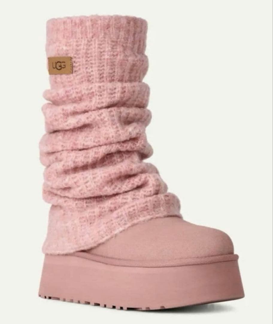 【海外限定】ugg ピンク　ミニディッパー　レッグウォーマー　ラッピング付き