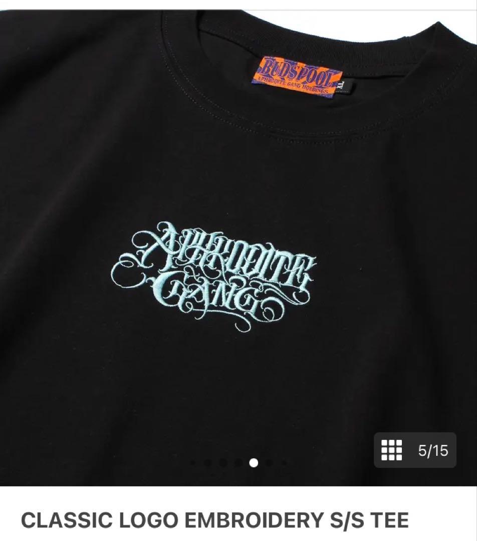 舐達麻 CLASSIC LOGO EMBROIDERY Tシャツ 黒M ガッキン