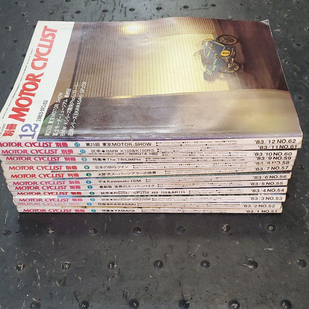モーターサイクリスト　別冊　当時物　1983年　1~12 　旧車