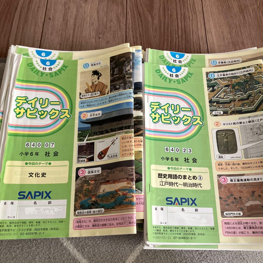 最新デイリーサピックス 小学6年 社会 セット