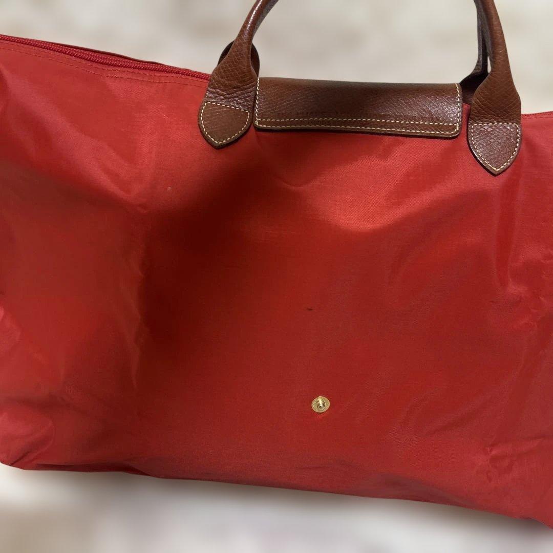 【良品】ロンシャン ボストンバッグ プリアージュ XL 大容量 レッド