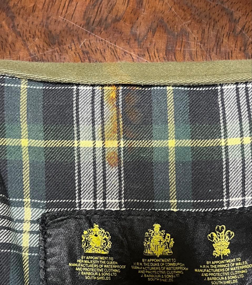 90s イングランド製 Barbour バブアー ハンティングベスト 刺繍