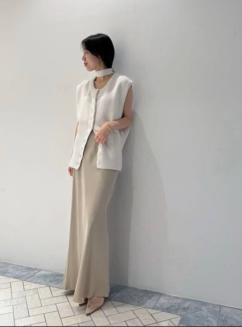 Plage / 新品・未使用 Fibril Nuance Skirt ベージュ