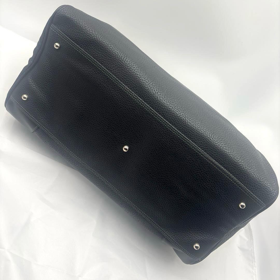 [美品] ピエールカルダン× エース　ボストンバッグ　2way シボ革　黒