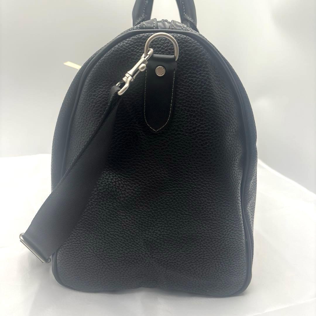 [美品] ピエールカルダン× エース　ボストンバッグ　2way シボ革　黒