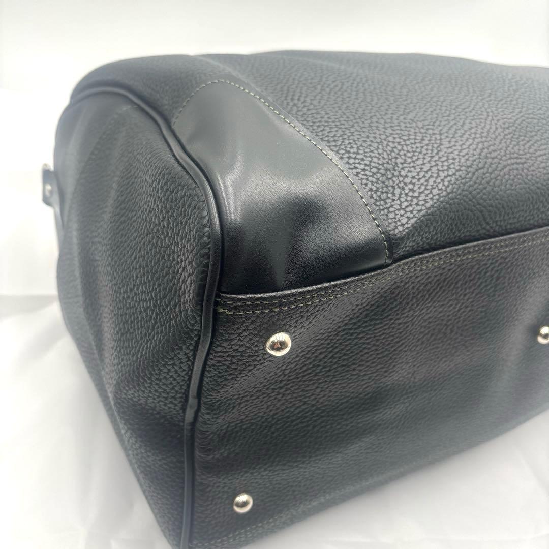 [美品] ピエールカルダン× エース　ボストンバッグ　2way シボ革　黒