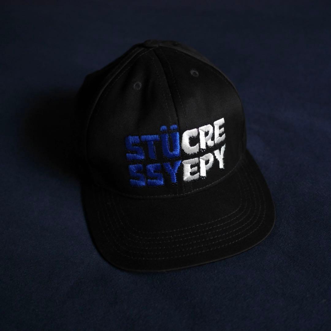 希少OLD STUSSY アメリカ製 刺繍キャップ CREEPYコラボ