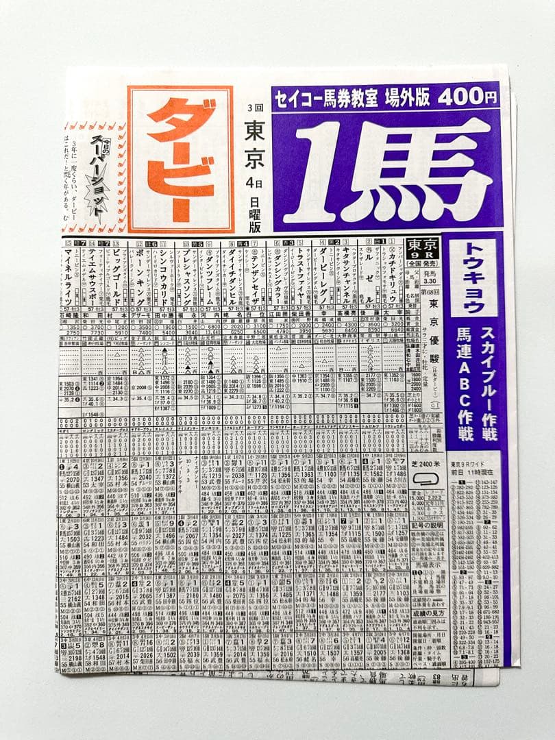 ￼ 2001年 日本ダービー ￼ジャングルポケット レプリカゼッケン