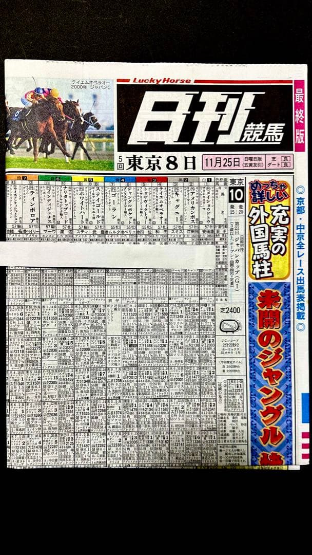 ￼ 2001年 日本ダービー ￼ジャングルポケット レプリカゼッケン