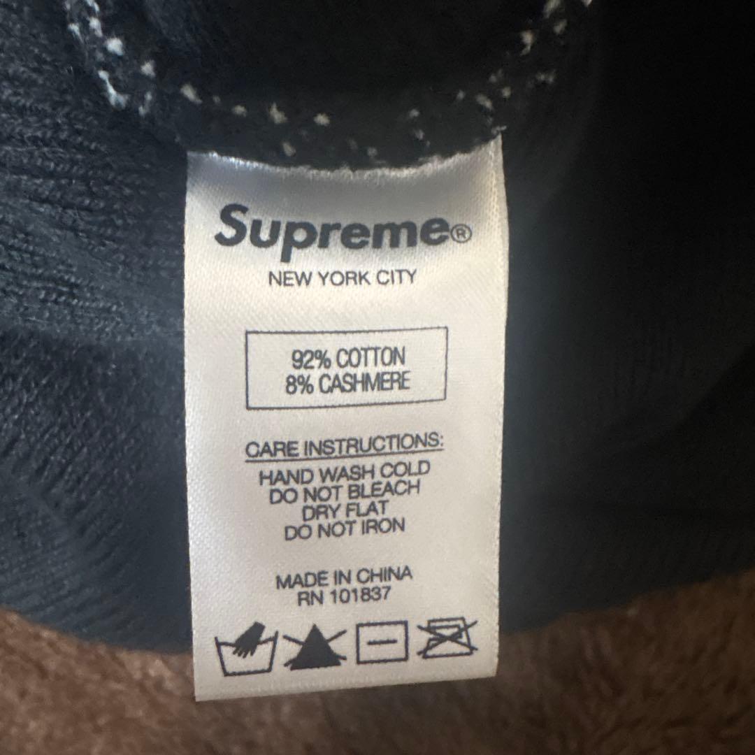 Supreme ビックロゴ　ビーニー黒