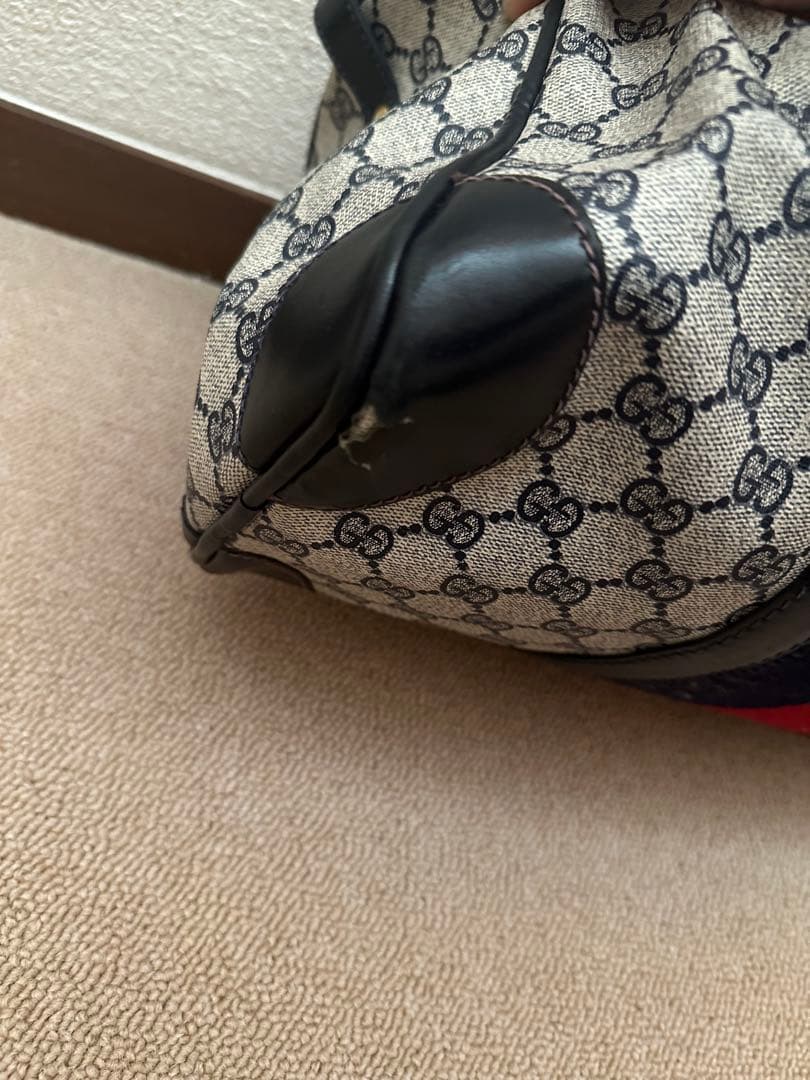 a*様 Gucci ボストンバッグ キャンバス・レザー　希少 オールドグッチ