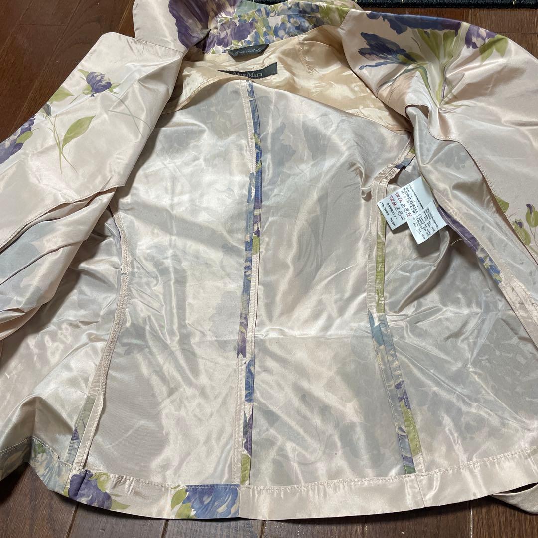 MaxMara フラワープリント シルク花柄ラップジャケット