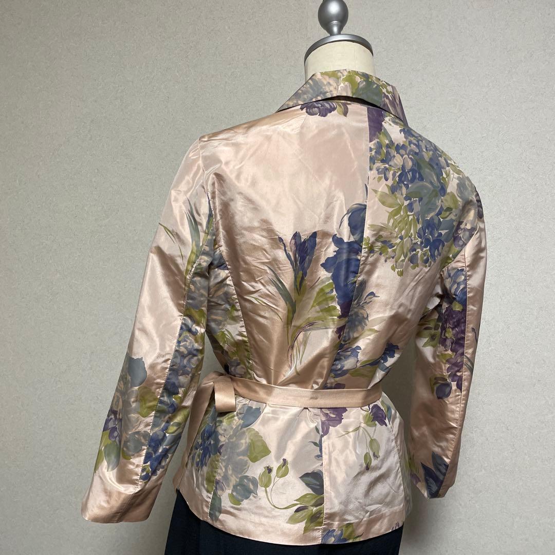MaxMara フラワープリント シルク花柄ラップジャケット