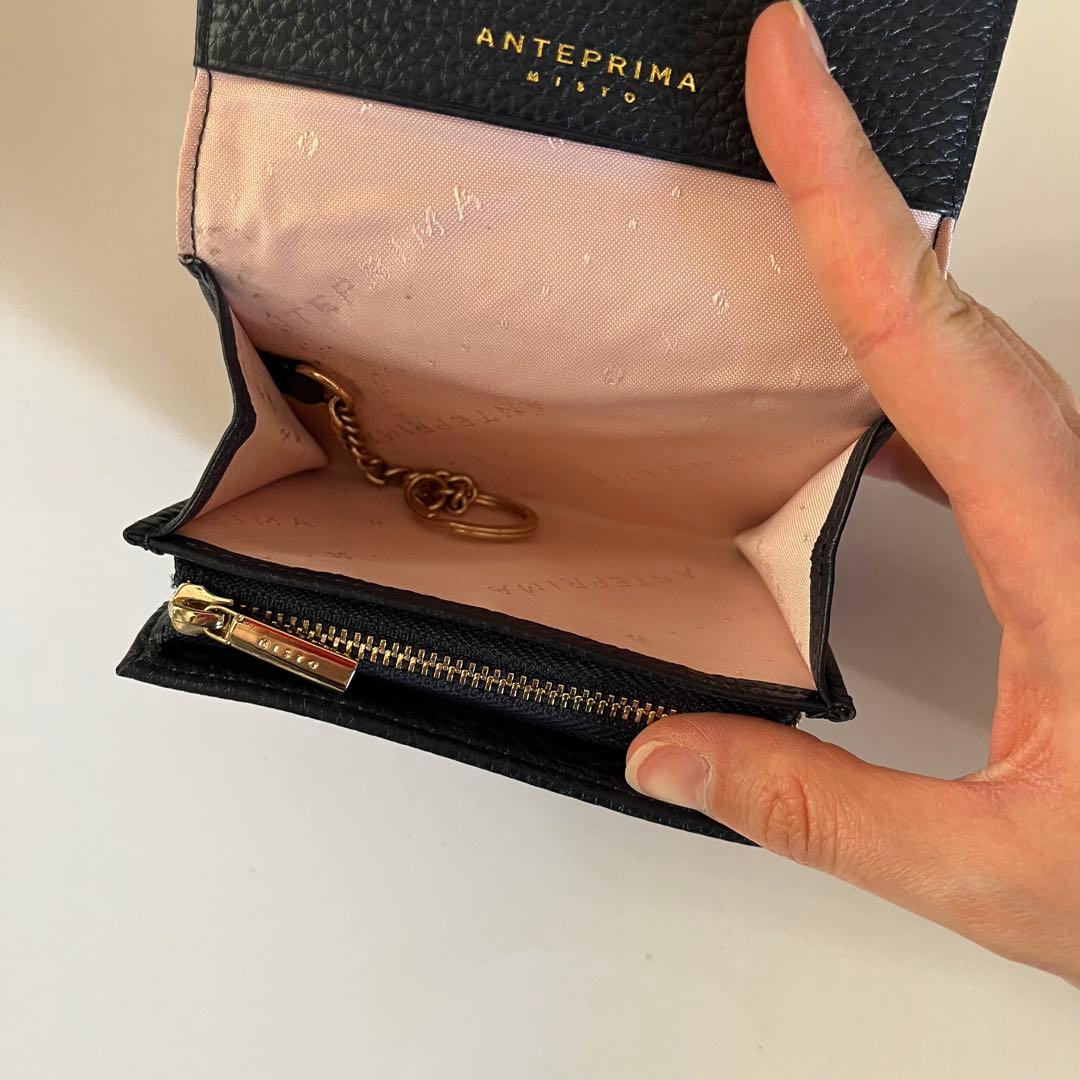 ANTEPRIMA MISTO 黒 三つ折り財布 ビジュー