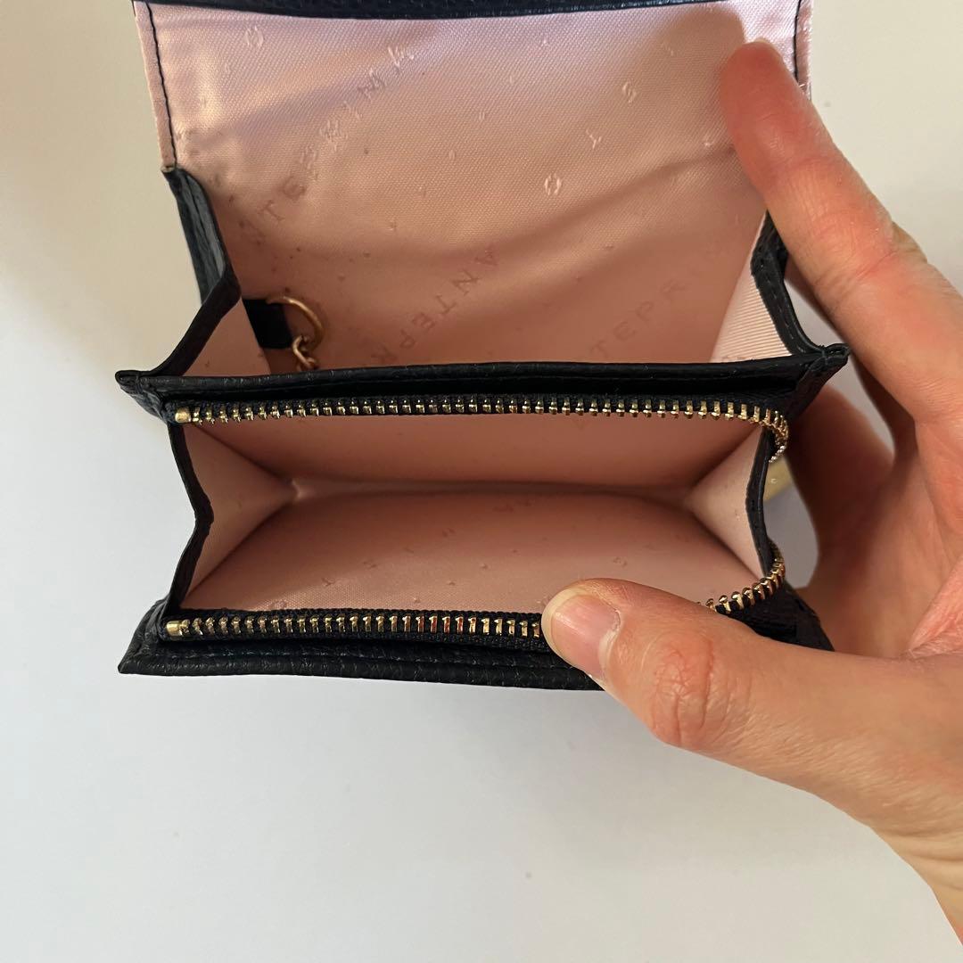 ANTEPRIMA MISTO 黒 三つ折り財布 ビジュー
