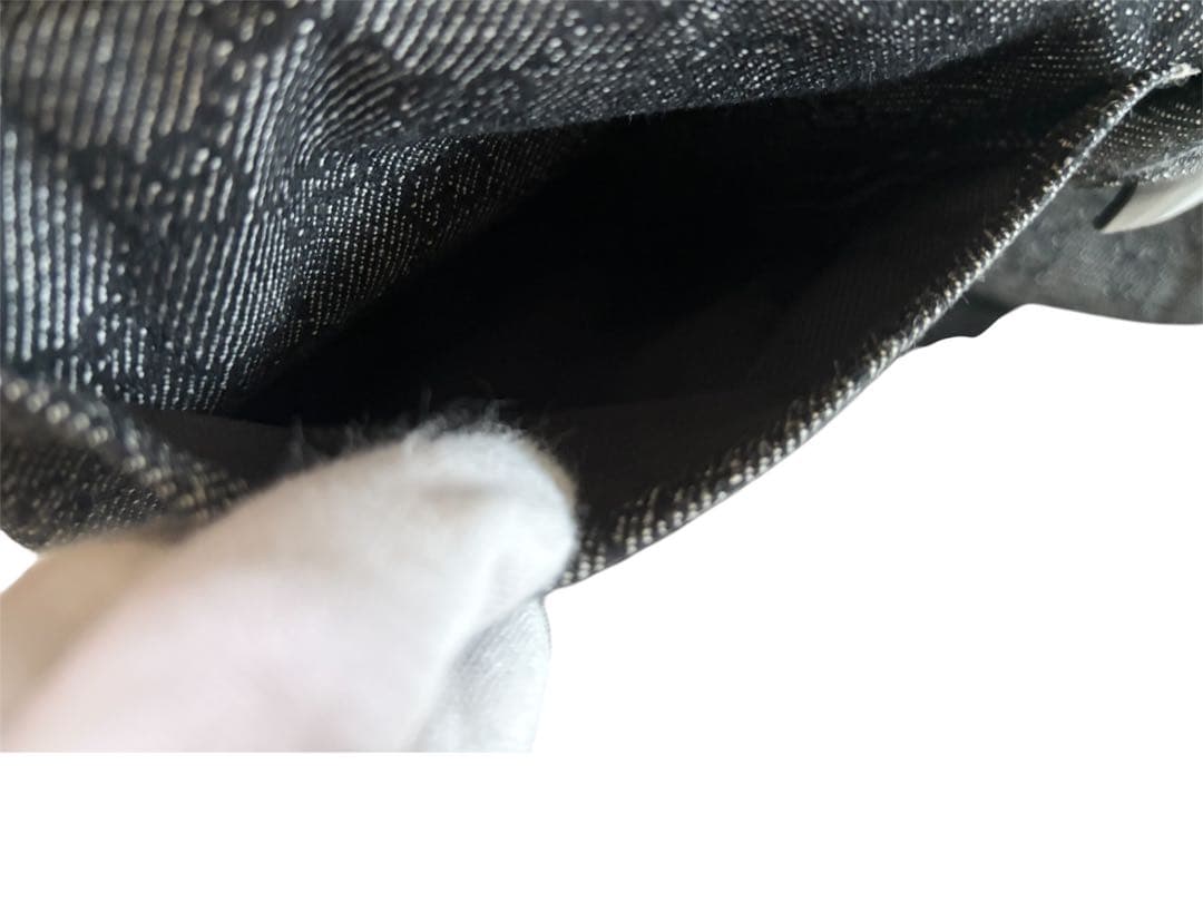 【美品】GUCCI グッチ GG ボディバッグ キャンバス ブラック レザー