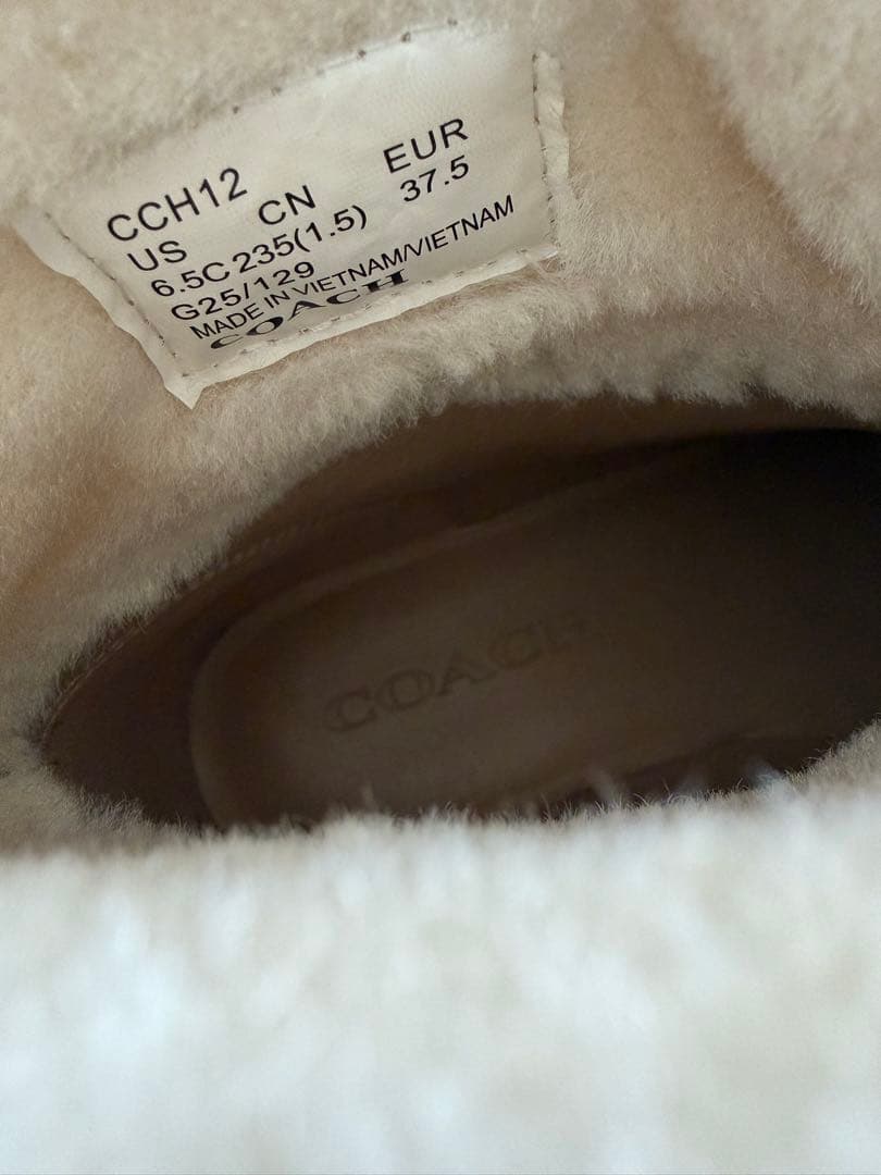 coach コーチ　チャンキー シェルパ ブーティ・シグネチャー スエード