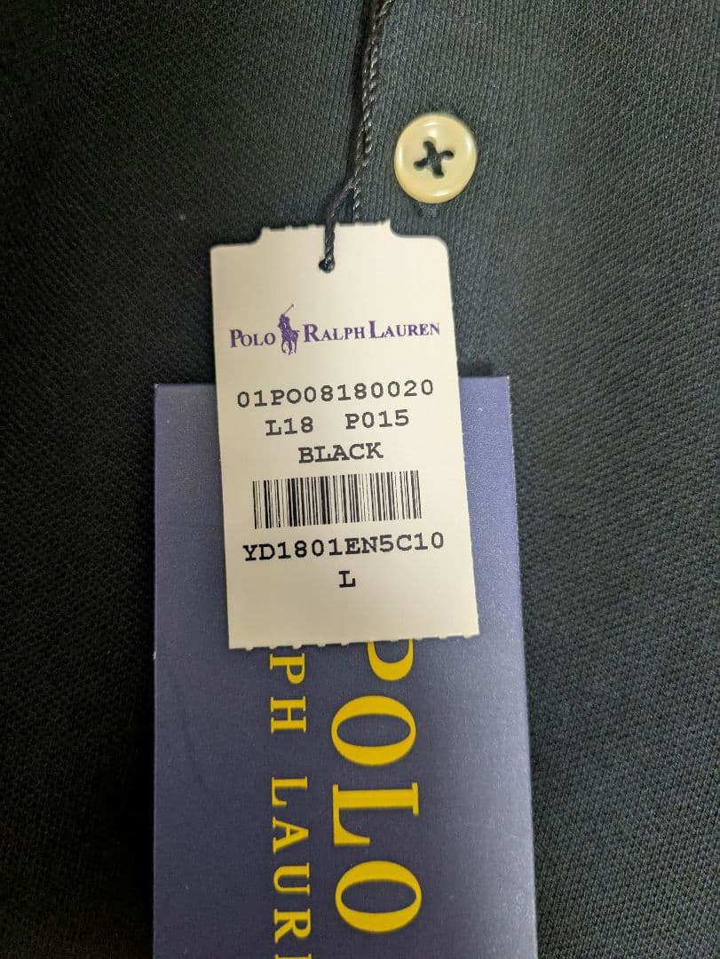 値下げ　新品　POLORALPHLAUREN　ポロシャツGOLDロゴ　Lサイズ