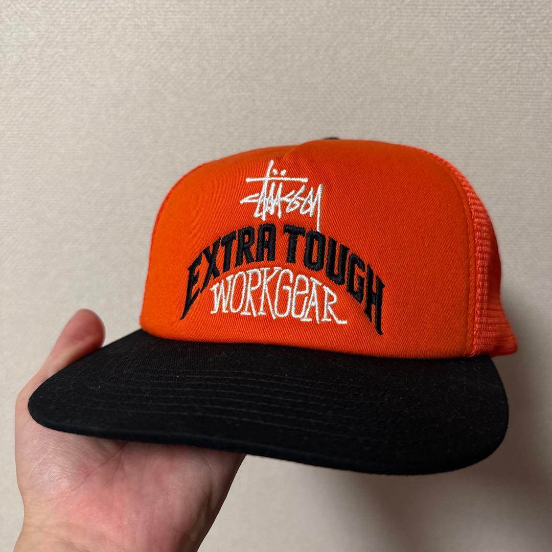 STUSSY メッシュキャップ オレンジ