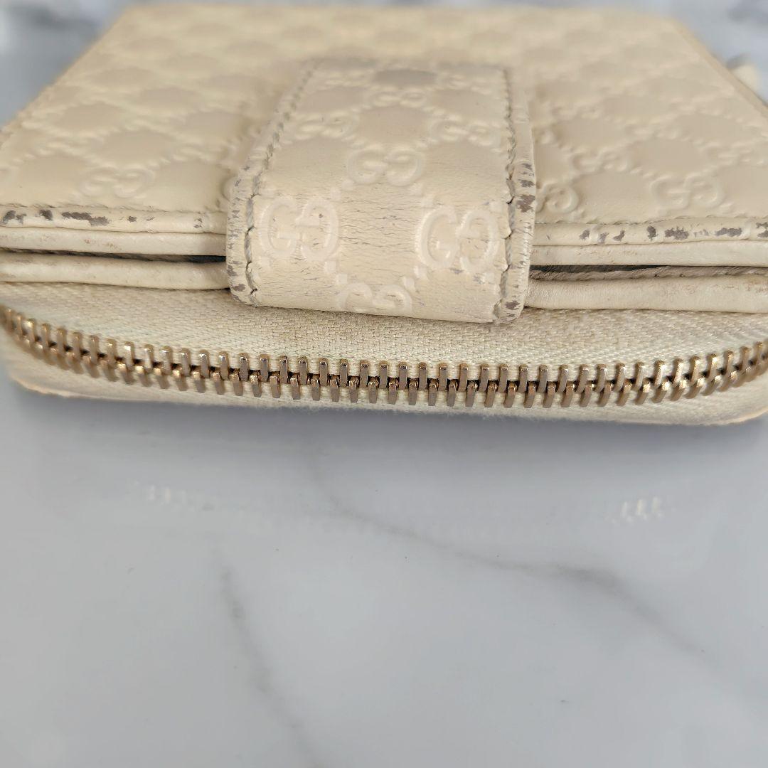 Gucci 二つ折り財布 ホワイト レザー