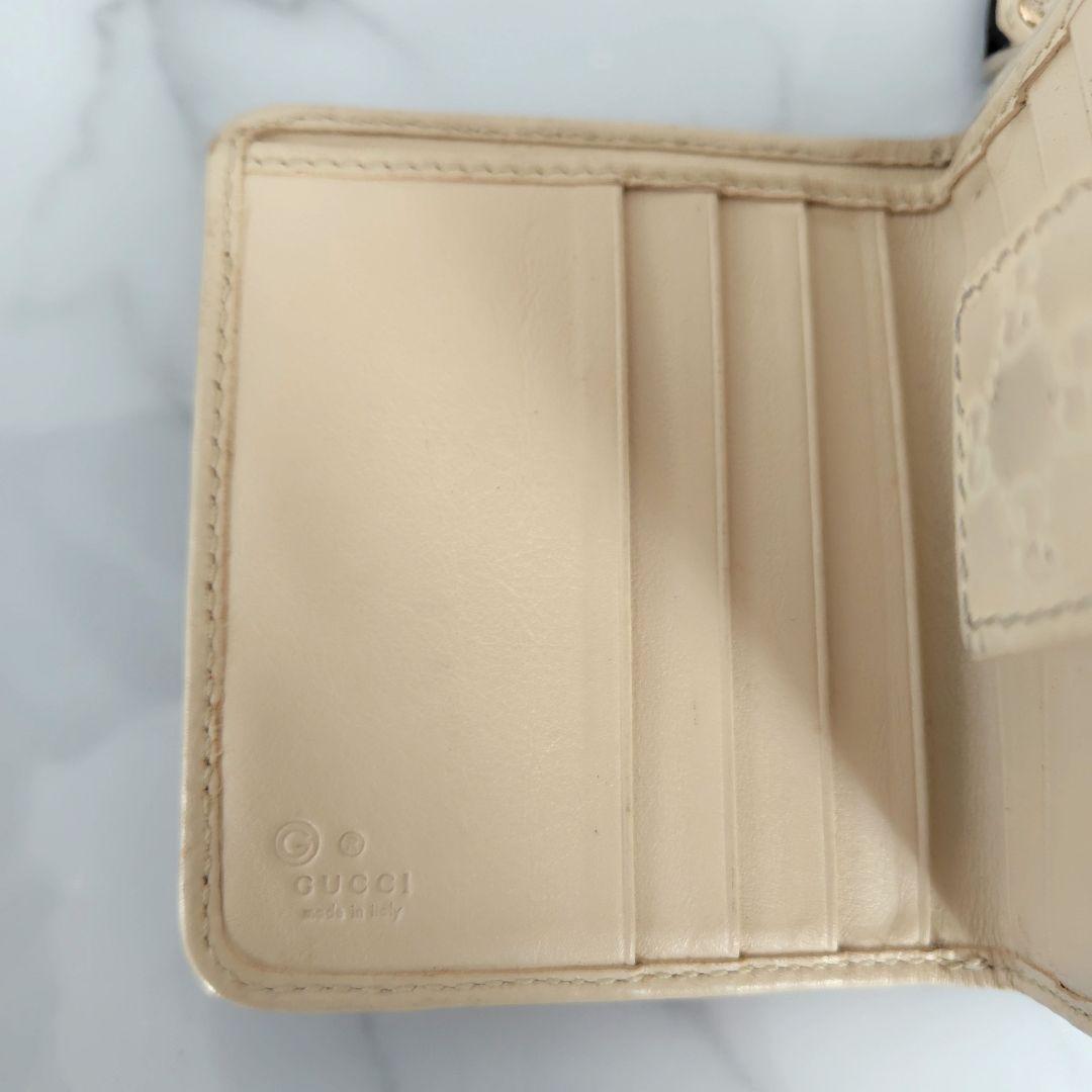 Gucci 二つ折り財布 ホワイト レザー