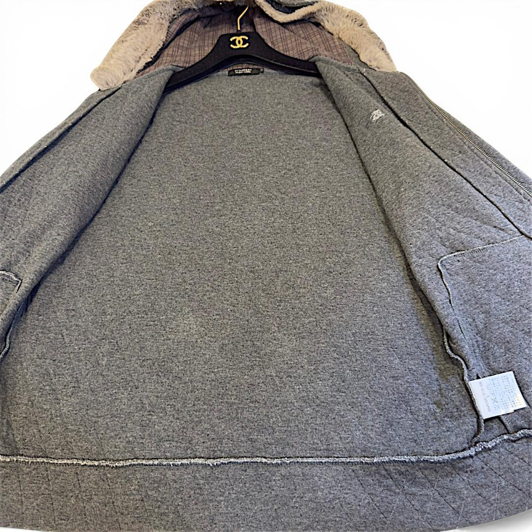 BURBERRY BLACK LABEL ウール ノバチェック フード パーカー