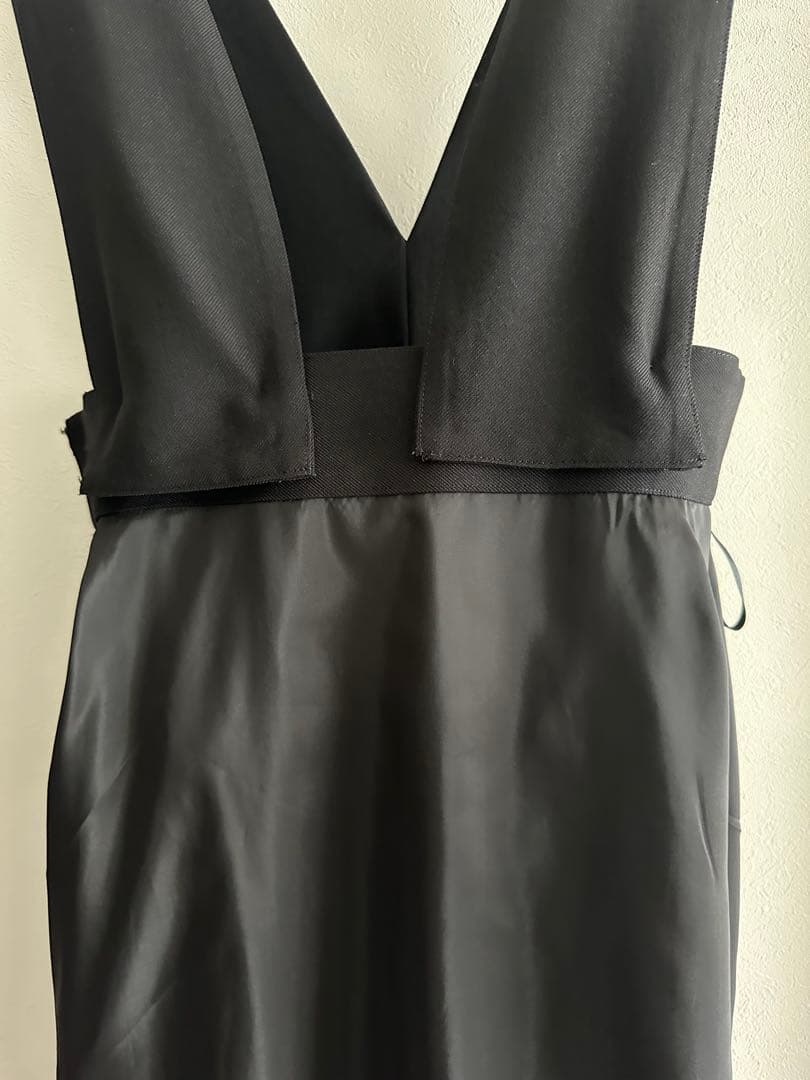 ANAYI ウールツイルサロペットSK 38 ブラック