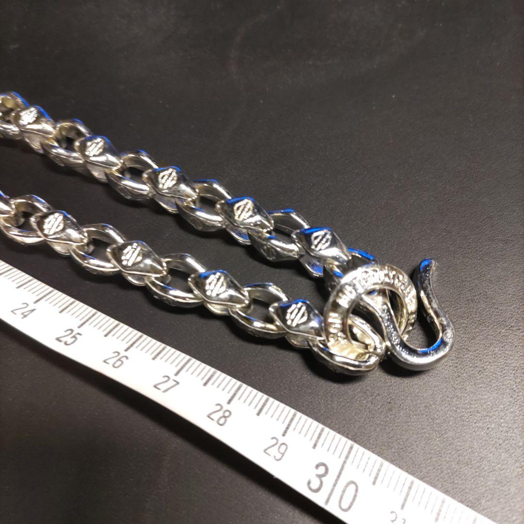 S925刻印 シ ルバーチェーンネックレス ウォレットチェーンハーレー乗りに