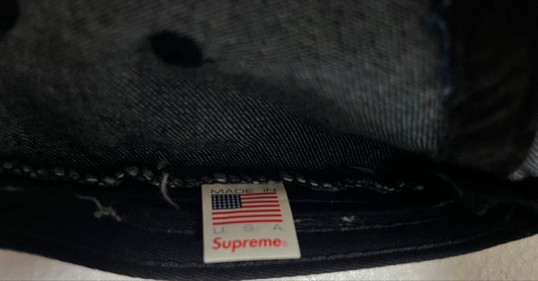 SUPREME Denim Logo Camp Cap インディゴ