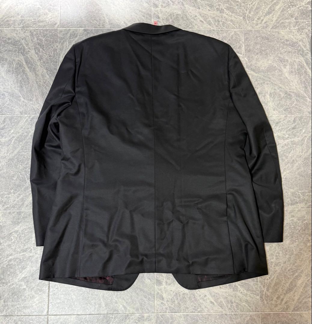 DUNHILL ダンヒル ウール ロゴ柄 裏地 テーラード ジャケット XL 黒