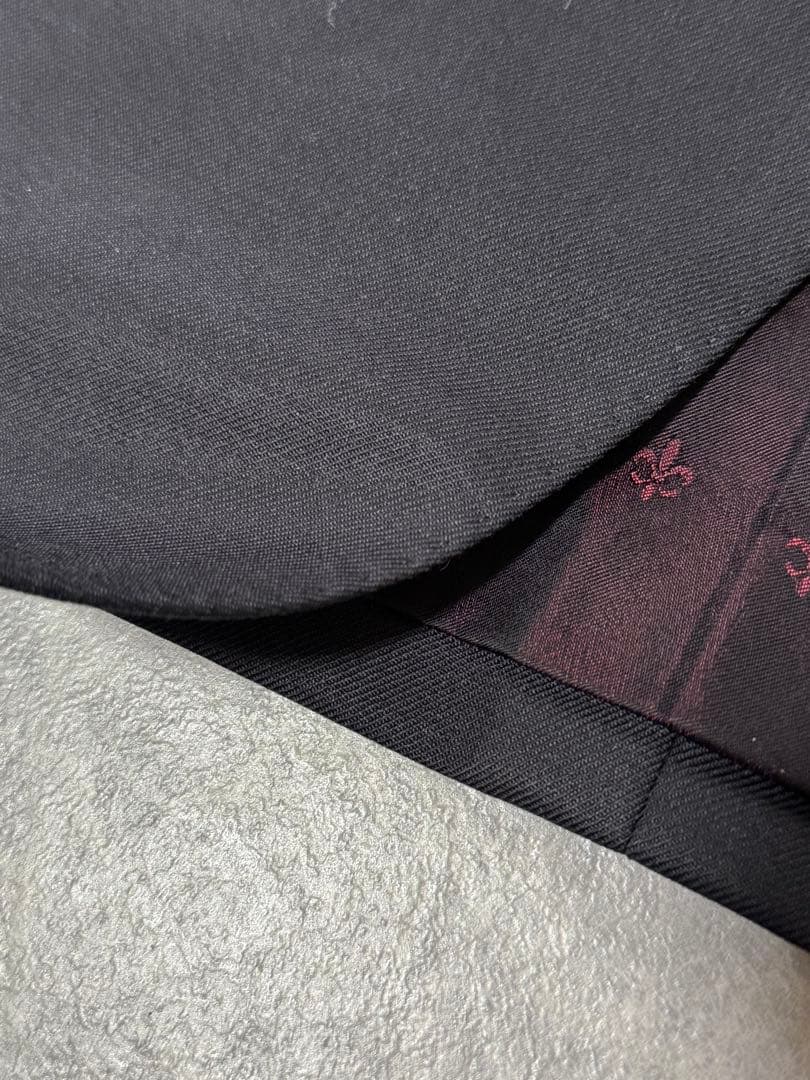 DUNHILL ダンヒル ウール ロゴ柄 裏地 テーラード ジャケット XL 黒