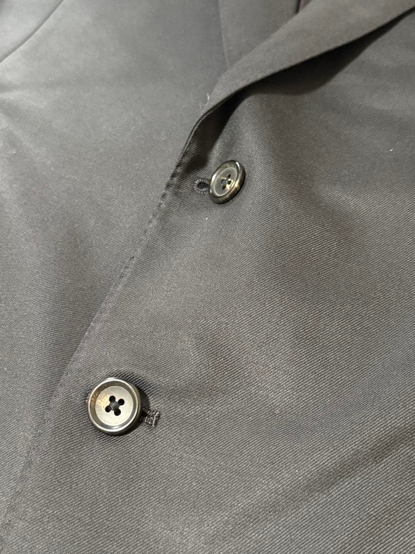DUNHILL ダンヒル ウール ロゴ柄 裏地 テーラード ジャケット XL 黒