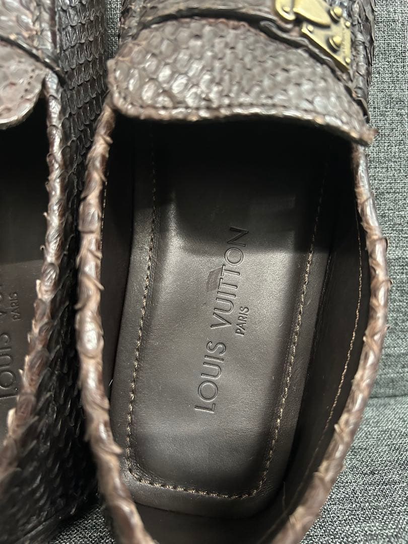 LOUIS VUITTON スネークスキン　モカシン　シューズ