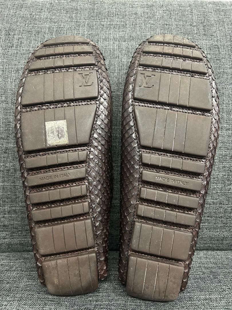 LOUIS VUITTON スネークスキン　モカシン　シューズ
