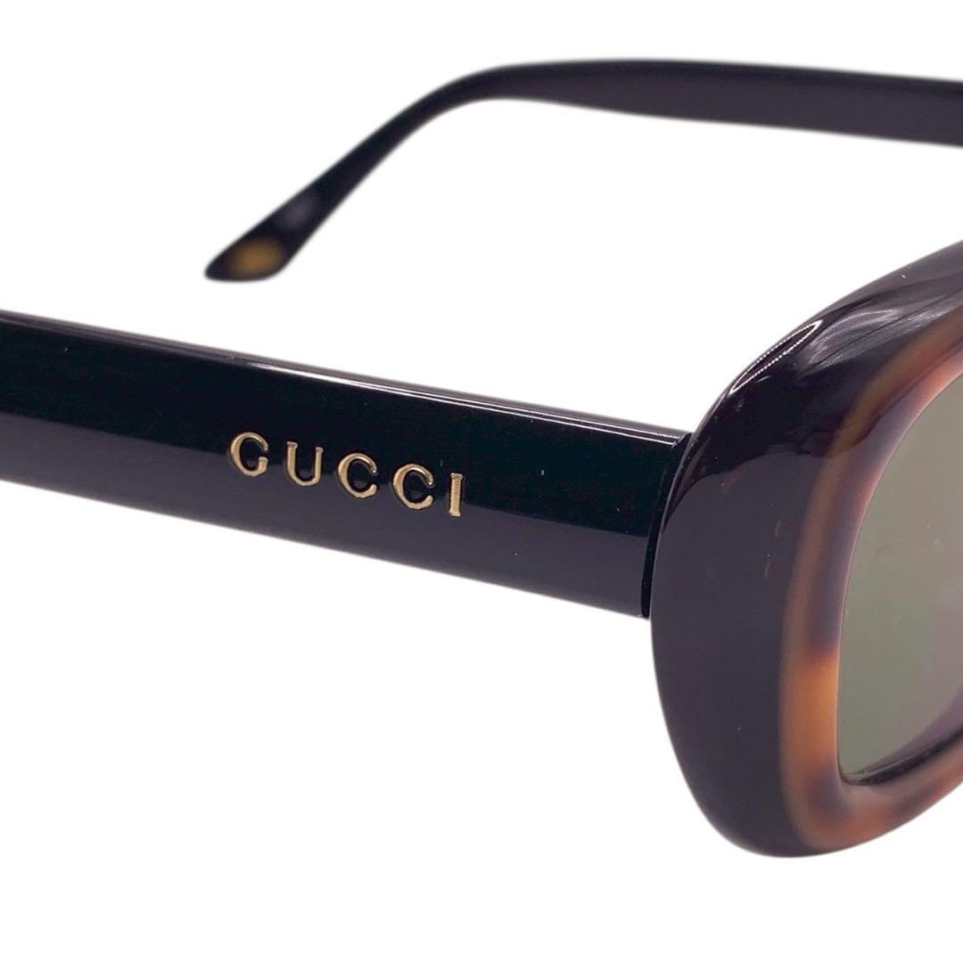 美品　GUCCI サングラス　スクエア　べっ甲　ブラック