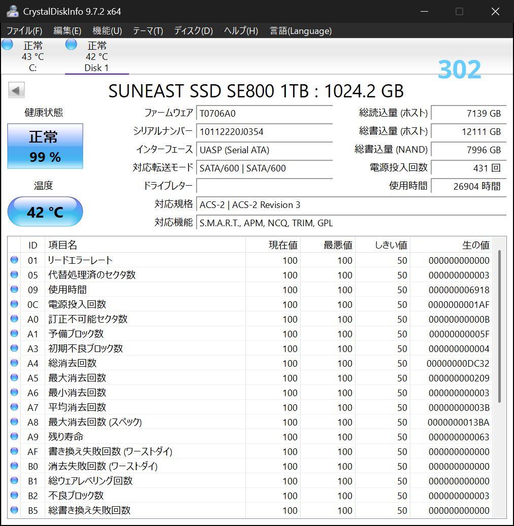 と*も様 SUN EAST SE800 1TB SSD 2.5インチ SATA