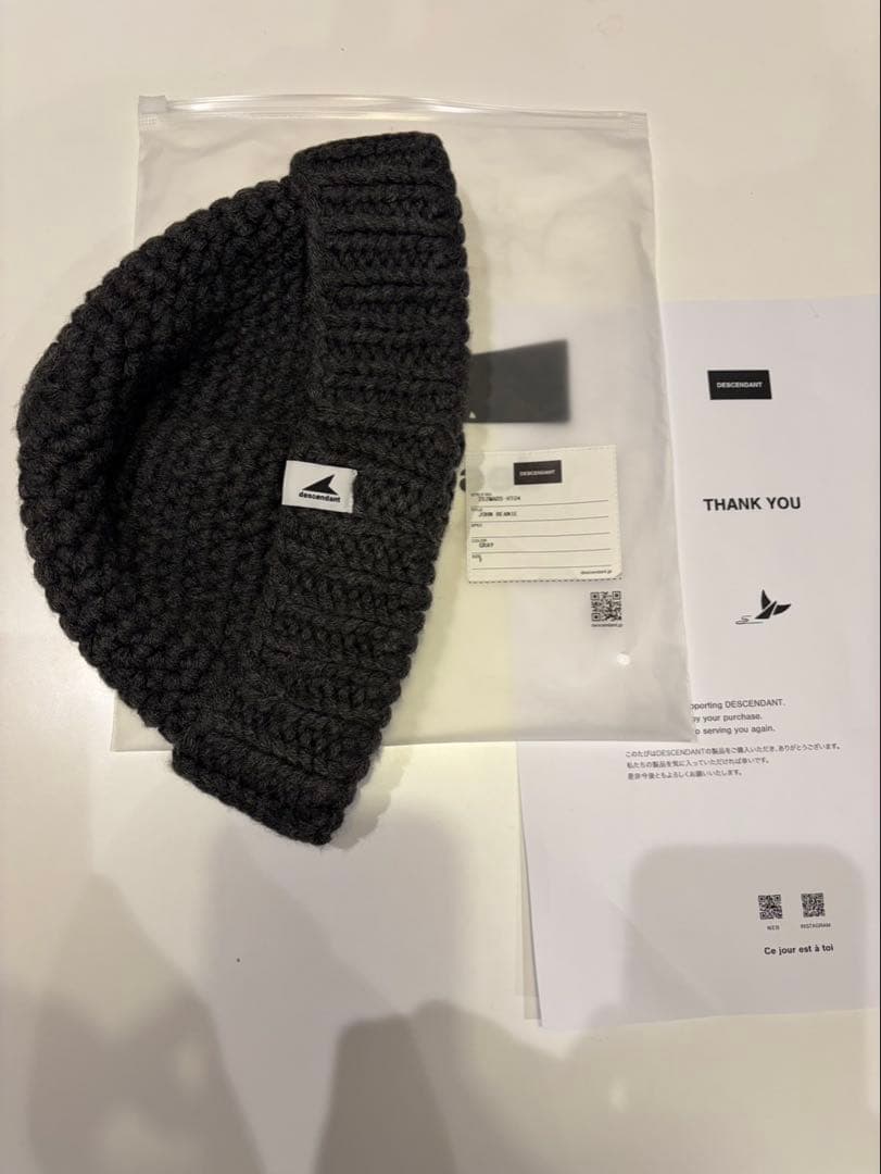 DESCENDANT ディセンダントJOHN BEANIE GRAY