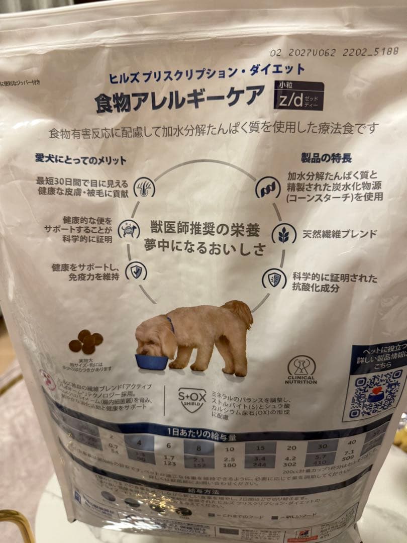 Hill's 食物アレルギーケアz/d小粒