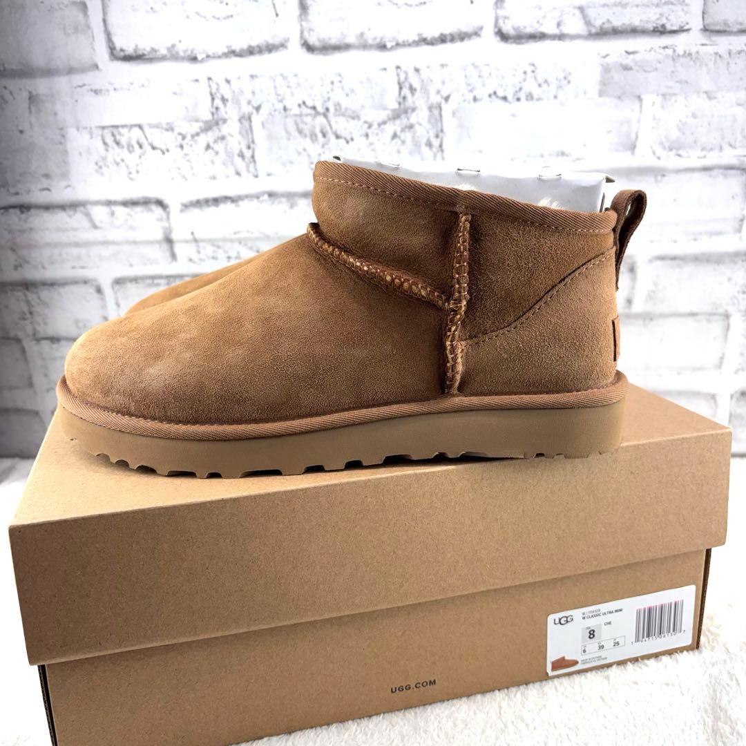 【新品未使用】✨UGG クラシック　ウルトラミニ　チェスナット　25cm アグ