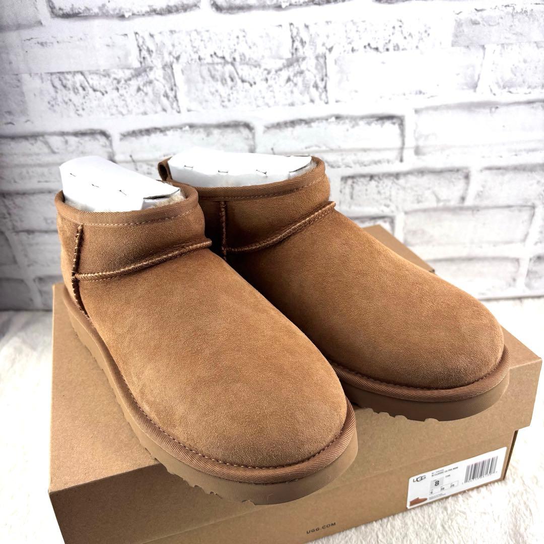 【新品未使用】✨UGG クラシック　ウルトラミニ　チェスナット　25cm アグ