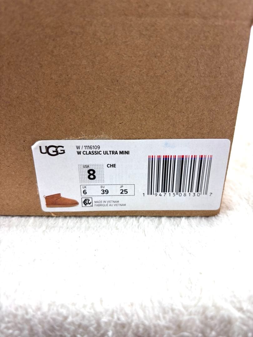 【新品未使用】✨UGG クラシック　ウルトラミニ　チェスナット　25cm アグ
