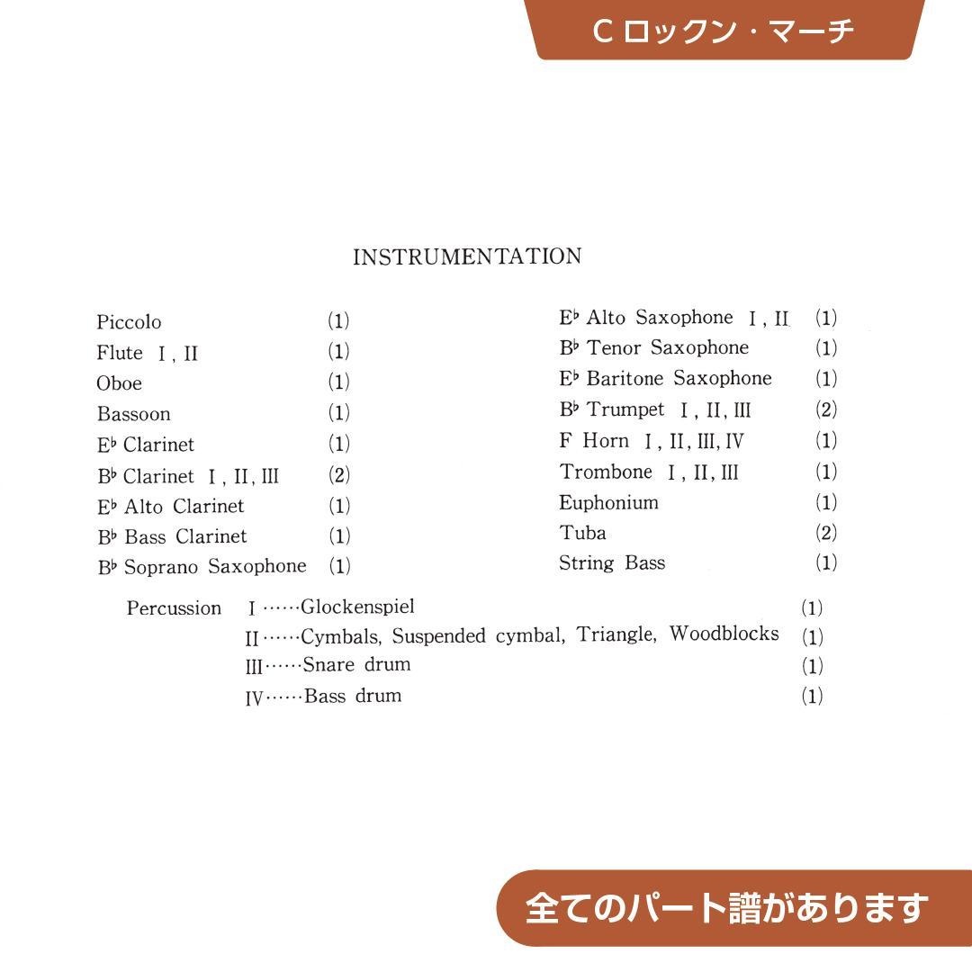 【楽譜】ロックン・マーチ／そよ風のマーチ／1991年度吹コン課題曲（C・D）