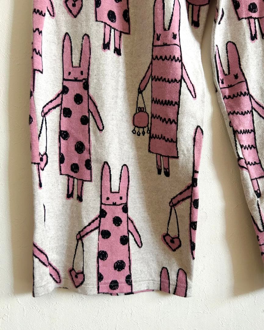美品！ワコール マタノアツコ パリのうさぎ ナイトウエア パジャマ 長ズボン