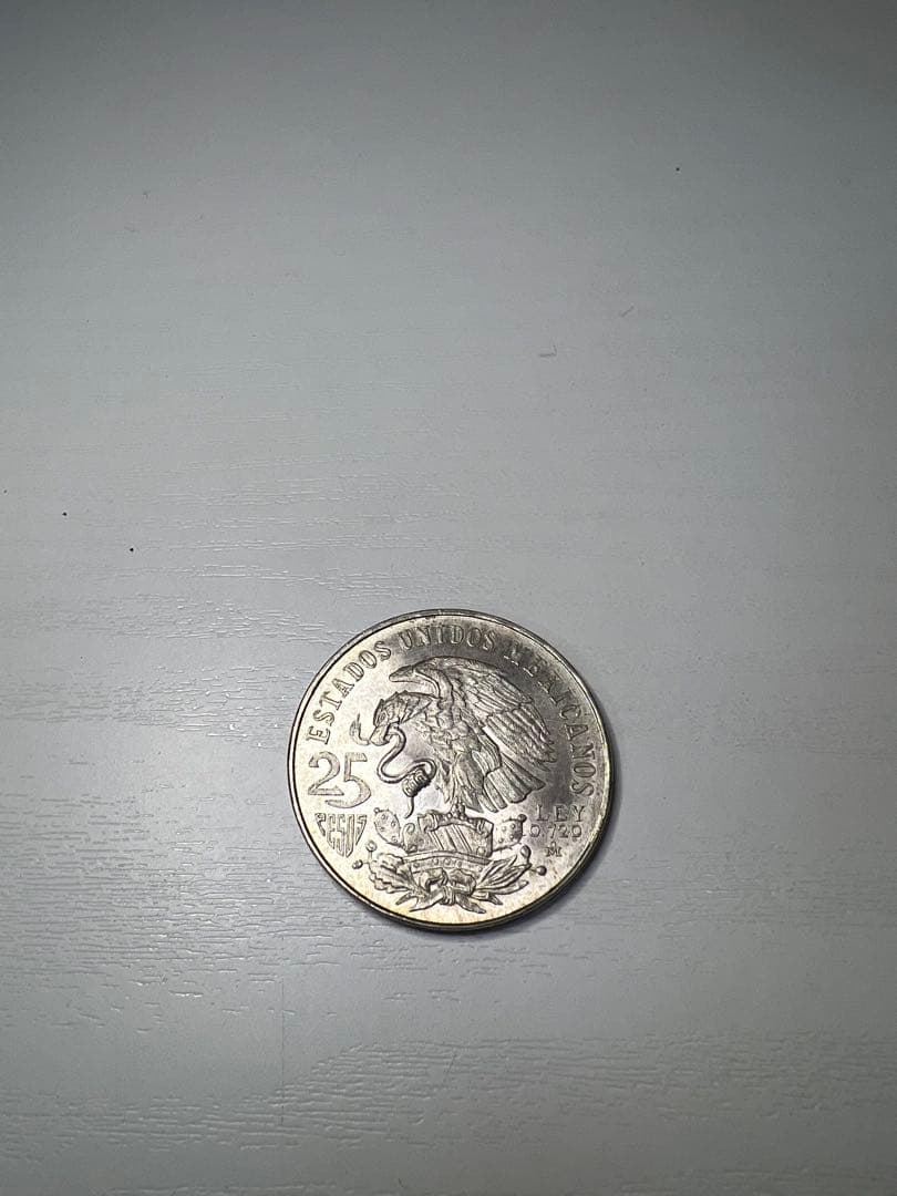 1968年　メキシコオリンピック　25ペソ　銀貨